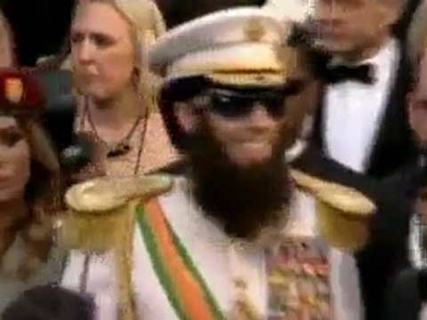 Sacha Baron Cohen attends Oscars as The Dictator