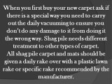 Shag Pile Carpet and Mats Need Special Care