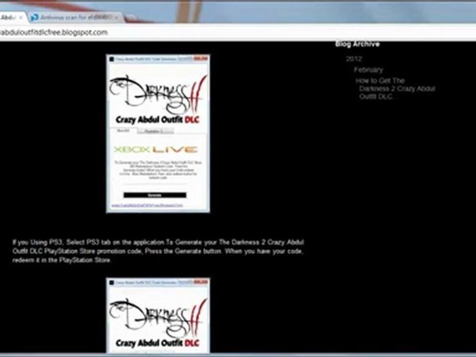 Darkness 2 Crazy Abdul Outfit DLC Free Giveaway