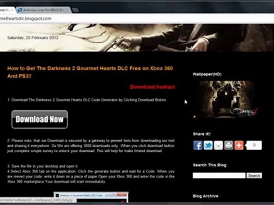 How to Get The Darkness 2 Gourmet Hearts DLC Free Giveaway