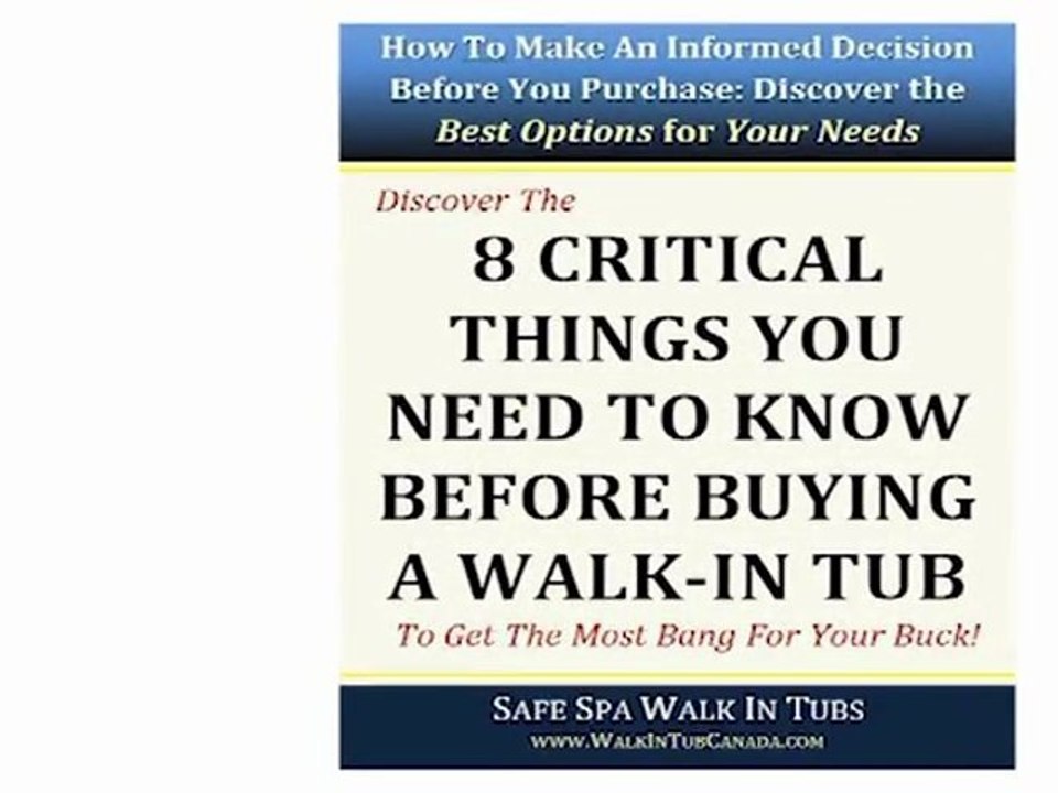 Walk In Bath Tubs Canada: Elder Care and Independence