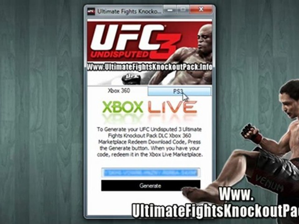 UFC Undisputed 3 Ultimate Fights Knockout Pack DLC Free Xbox 360 - PS3