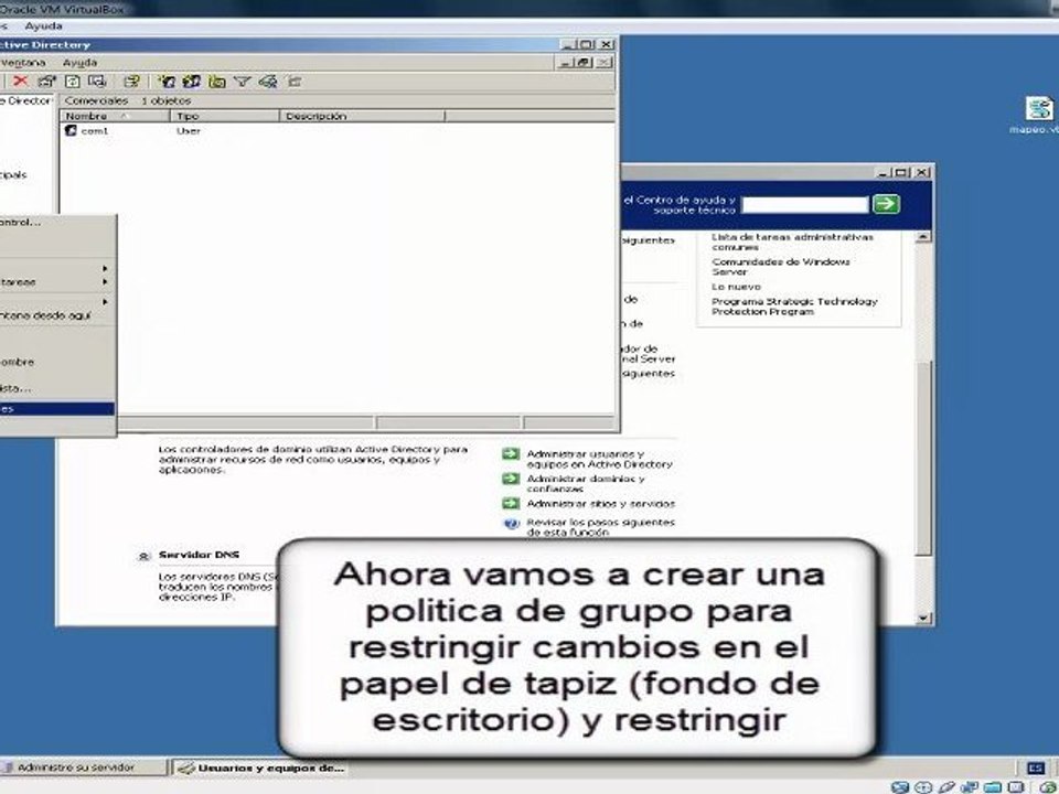 Tutorial de politicas de grupo con Wserver 2003