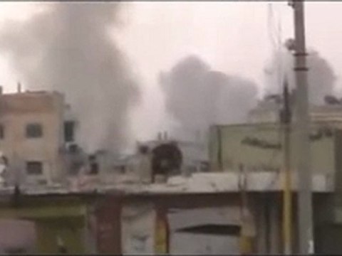 فري برس حمص بابا عمرو تعرض الحي للقصف العنيف 26 2 2012