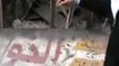 فري برس حمص احتراق احد المحلات التجارية جراء القصف من كتائب بشار  وابو جعغر يروي لنا ماحصل 26 2 2012