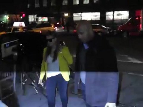 Beyonce and Jay-Z leaving Sant Ambroeus restaurant with Blue Ivy.