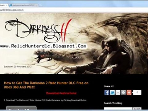 The Darkness 2 Relic Hunter DLC Free Giveaway