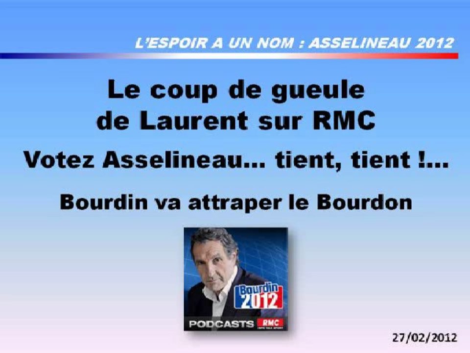 VOTEZ ASSELINEAU !... Bourdin va attraper le Bourdon