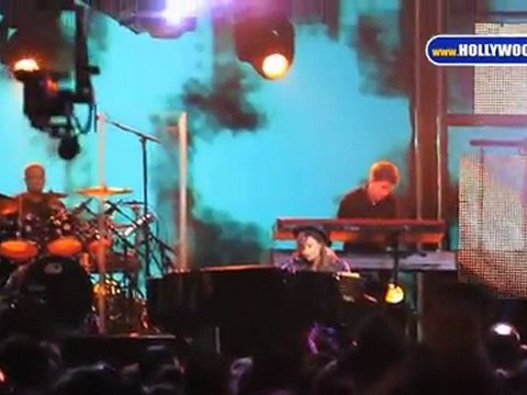 Demi Lovato performs for Extreme Home Makeover