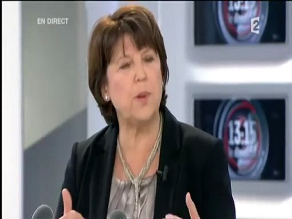 Martine Aubry - Un projet extremement vague