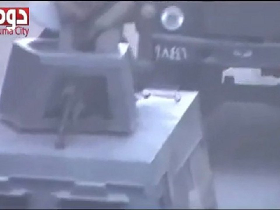 فري برس دوما   تجول  عصابات الاحتلال الاسدية بالمدينة لارهاب المواطنين 26 2 2012