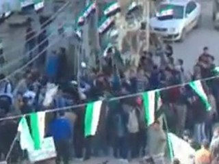 فري برس ثوار الشام   الهامة  الله يحمي سوريا مظاهرة 26 2 2012