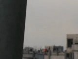 فري برس تحليق طيران في حمص حي الشهداء 27 2 2012