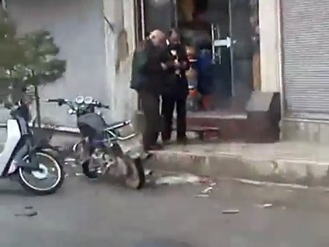 فري برس اثار الدمار الاحتلال الاسدي على مدينة اعزاز 27 2 2012 ‫