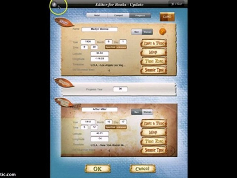 [iPad App] draw the birth chart by horoscope JIKU (customer book)
