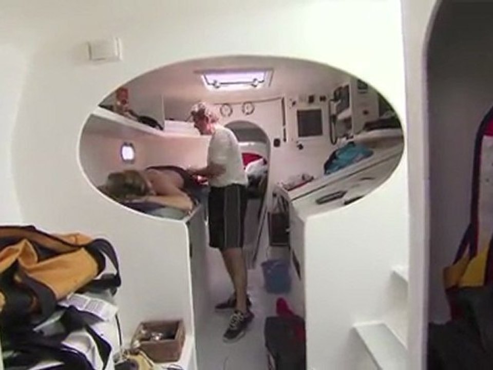 Départ de Sarah Hébert pour la traversée de l'Atlantique en planche à voile