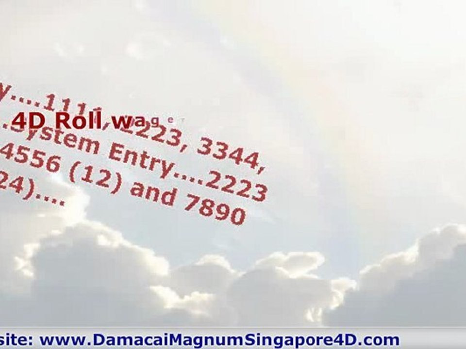 Playing The Damacai 4D – Magnum 4D – Singapore 4D- Toto 4D - Luzon 4D – Vismin 4D Lottery – Part 2