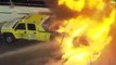 NASCAR Sprint Cup Daytona 500 2012 Massive crash Montoya + Huge fire jet dryer