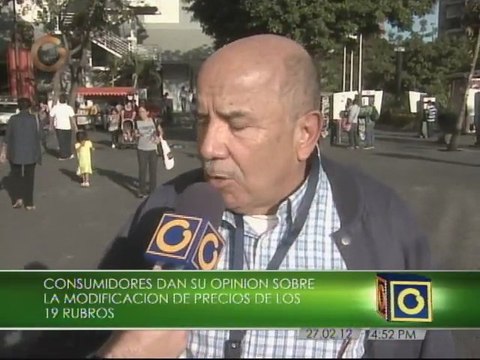 Consumidores opinan nuevos precios de los 19 rubros