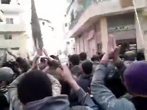 فري برس ريف دمشق مظاهرة أحرار جديدة عرطوز حي البلد 28 2 2012 ج3
