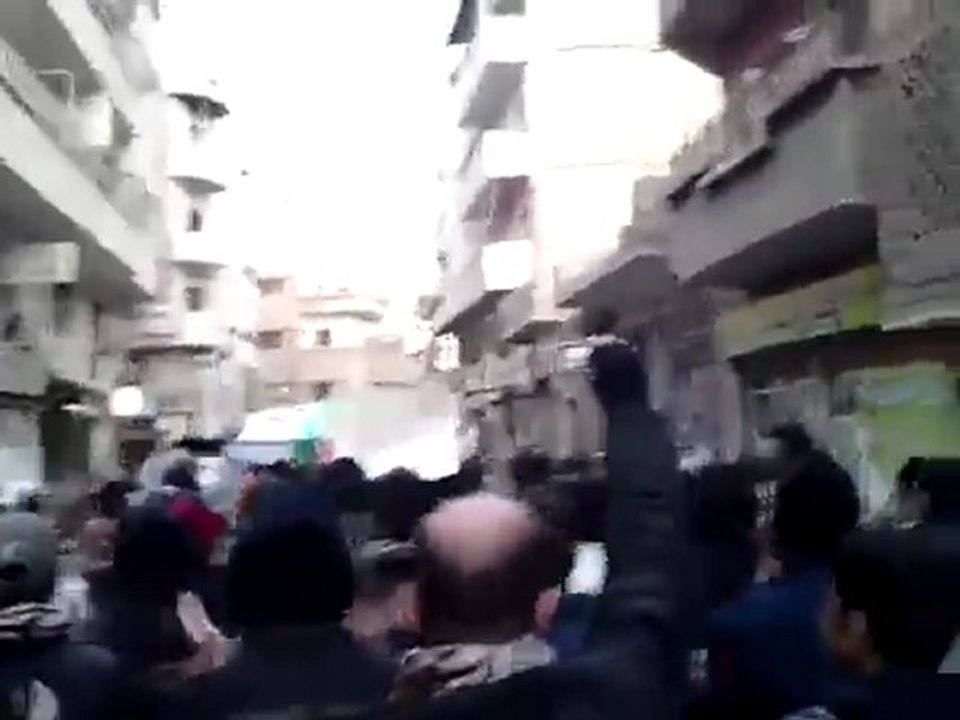 فري برس  ريف دمشق مظاهرة أحرار جديدة عرطوز حي البلد 28 2 2012 ج1