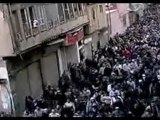 فري برس  دمشق كفرسوسة مقطع رائع يظهر حشود المشييعين  الله أكبر يا شام 28 2 2012