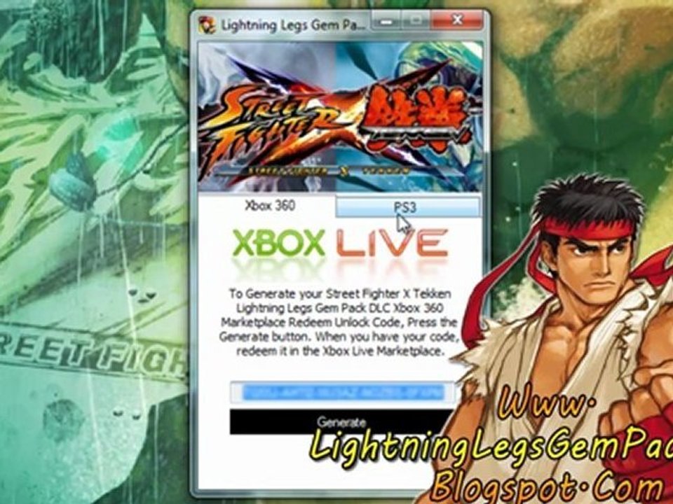 Street Fighter X Tekken Lightning Legs Gem Pack DLC - Xbox 360 - PS3