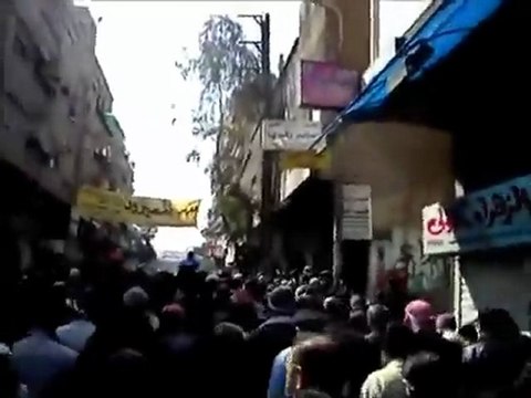 فري برس ريف دمشق قدسيا تشييع الشهيد البطل محمد عاصي البوشي 6 3 2012