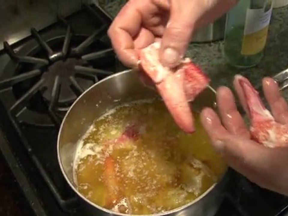 Butter Poached Lobster Shooters - Clarifying the Butter