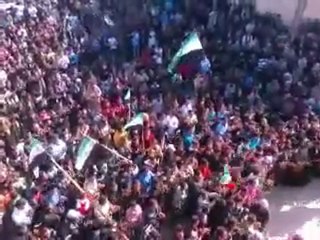 فري برس حماة المحتلة اللطامنة  مظاهرة حاشدة لابطال البلدة29 2 2012