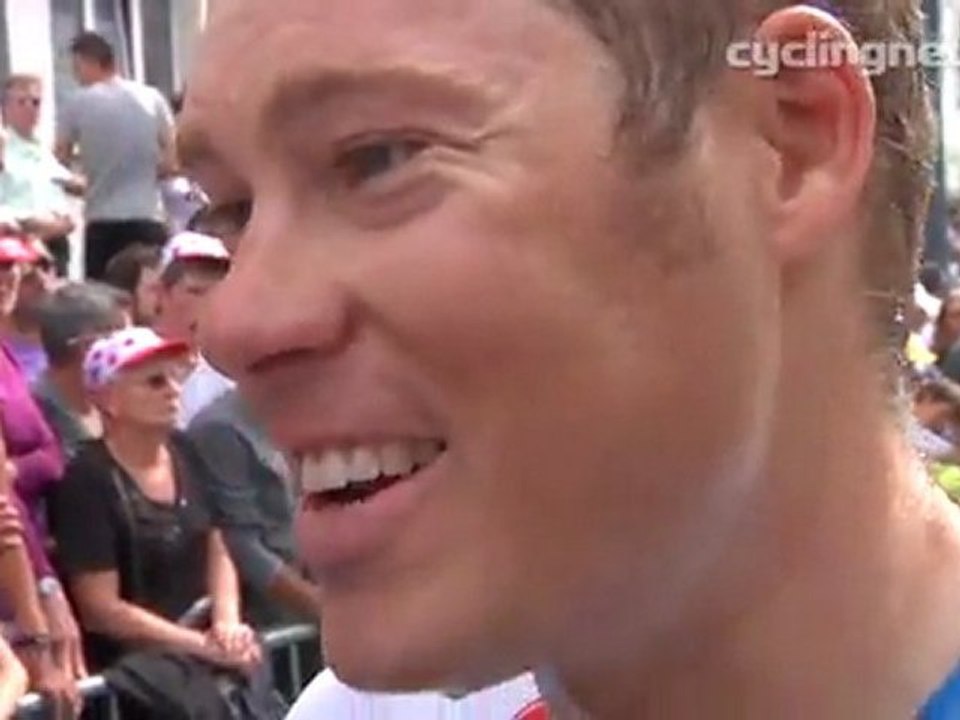 Tom Danielson finds out GC classification after Tour de France 2011 stage 20