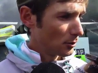 Frank Schleck talks after stage 16 of the Tour de France