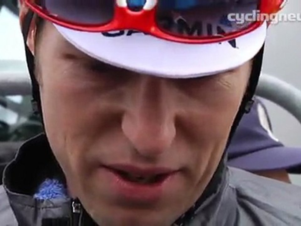 Tom Danielson and other Garmin Cervelo after Tour stage 12 mountains