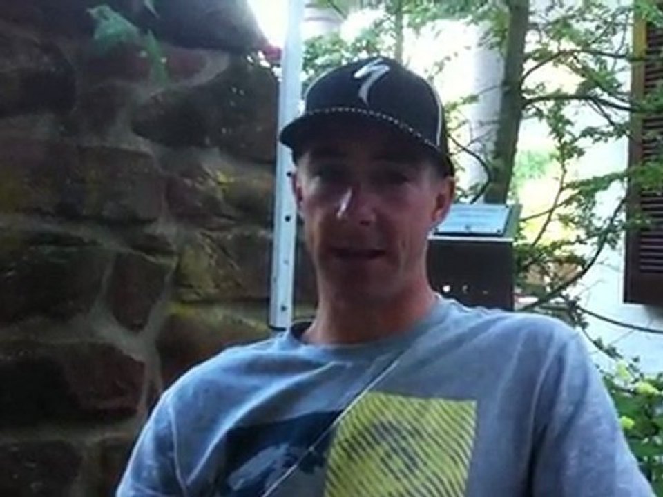 Todd Wells (Specialized) speaks after the Offenburg World Cup.