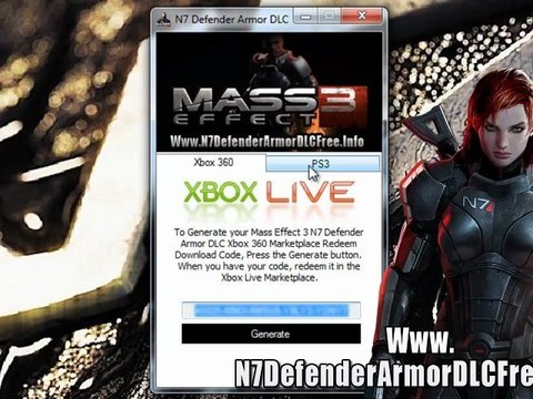 Mass Effect 3 N7 Defender Armor DLC Codes Free Giveaway