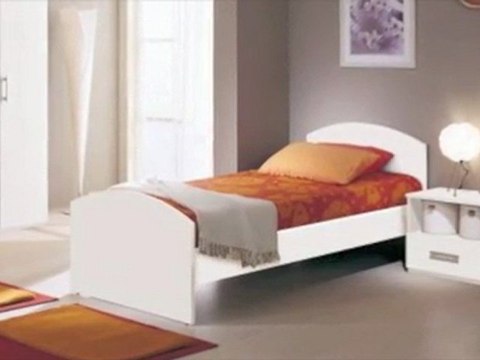 Giwa cameretta con letto armadio libreria comodino e rete a doghe in legno di faggio Modello Norma