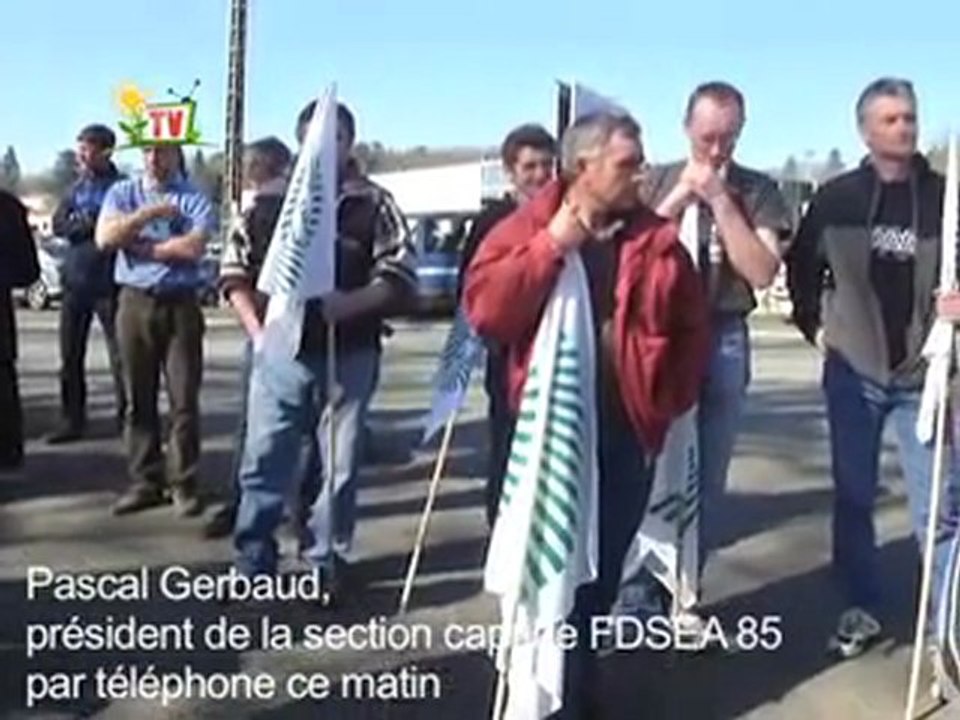 Manifestation producteurs lait de chèvres Vendée