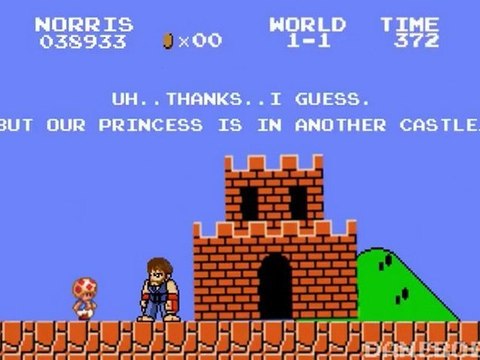 Buzz : Super Chuck Norris s'invite dans Super Mario BROS