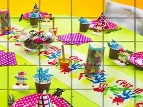 Décorations de table pour anniversaires, fêtes, mariages.