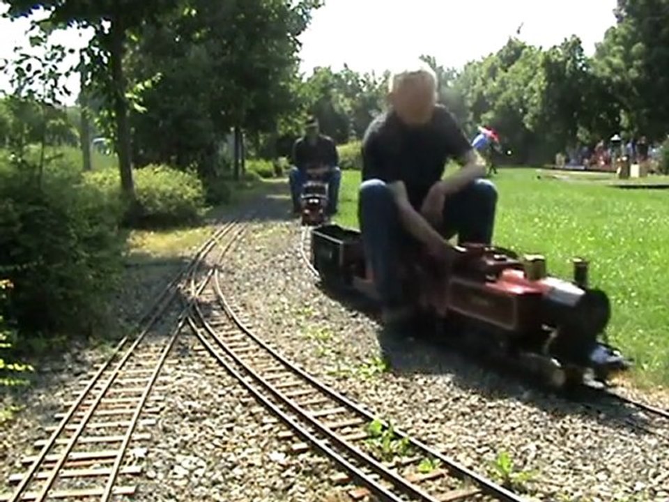 Diverse Lokomotiven auf freier Strecke im Maxipark Hamm