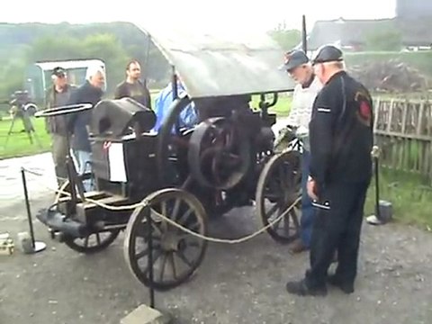 Standlokomobile mit Deutz E12/d Gasöl - Normalbenzin Motor von 1907 auf Eigenbaufahrgestell