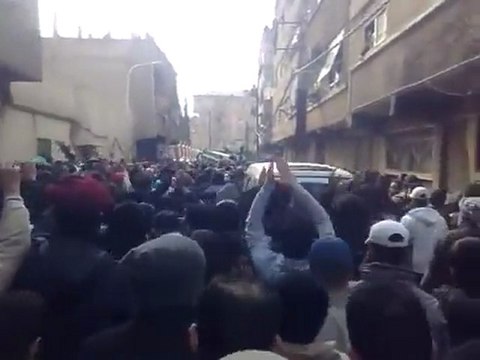 فري برس تشييع الشهيد العقيد الركن عبد القادر موقاري 1 3 2012