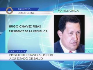 Llamada del presidente Chávez tras someterse a operación en Cuba