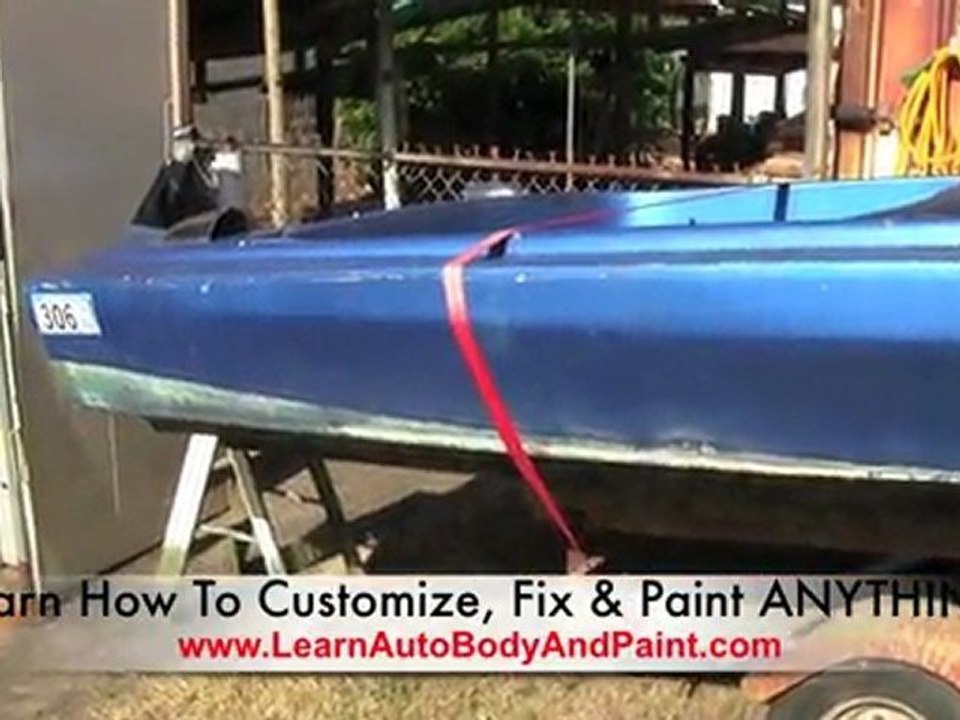 LearnAutoBodyAndPaint.com Speed Boat Auto Body Painting Project!