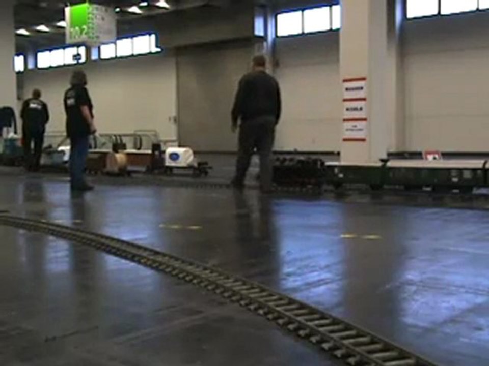 Echtdampftreffen Köln 2008  Die BR01, der Publikumszug  und andere Lokomotiven brausen durch das Bild