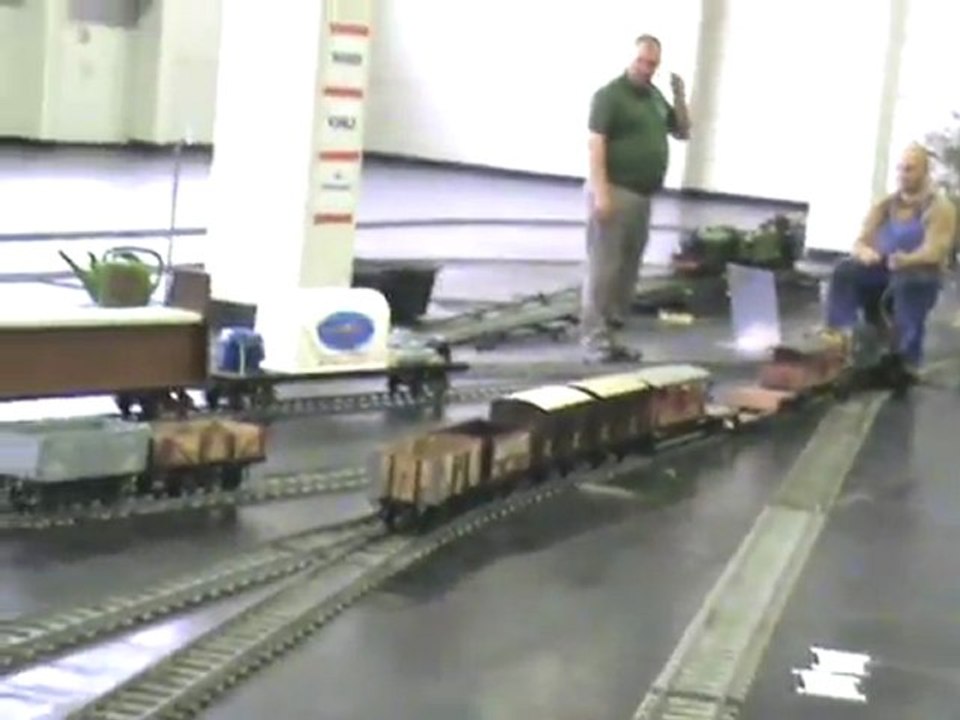 Echtdampftreffen Köln 2008 Me shunting with a Class 08 in the British Marshalling Yard in the Fair Halls Cologne