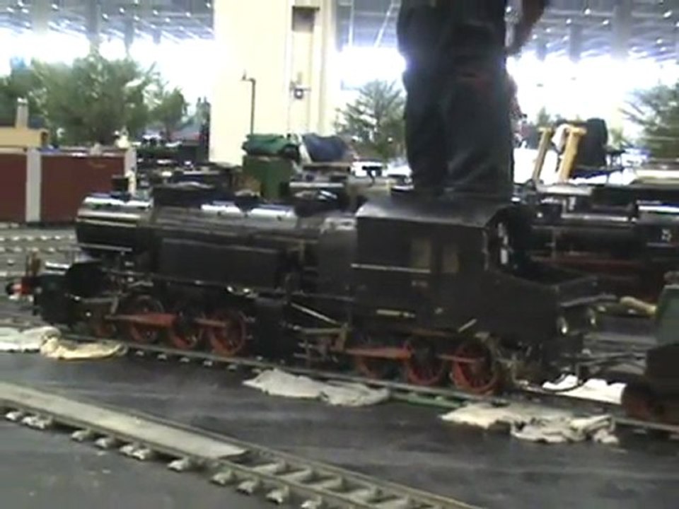 Echtdampftreffen Köln 2008 BR96 wird im fünf Zoll BW Köln-Messe abgestellt