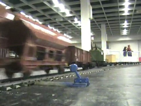 Echtdampftreffen Köln 2008 Ein langer Güterzug mit drei Dampfloks bespannt