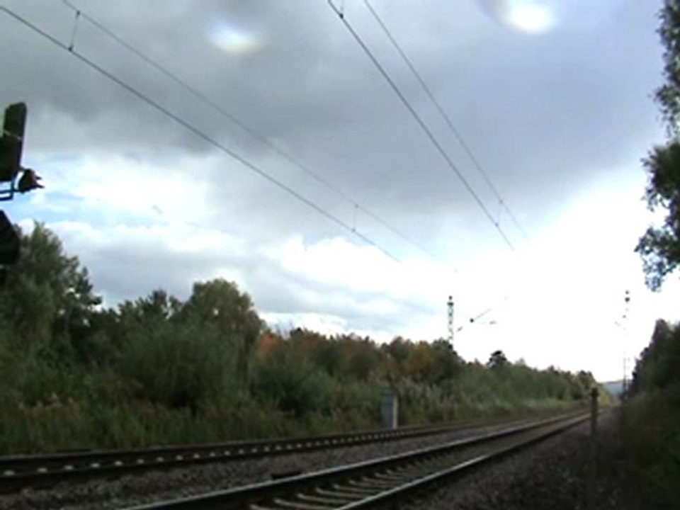 A Class 66 is heading with high speed towards Bonn-Cologne at the Rhine-Line in Germany