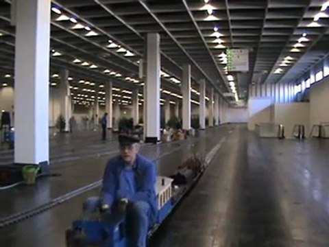 Echtdampfhallentreffen EDHT Köln 2008 Siebeneinviertel Zoll Dampflok auf der sieben Zoll Hauptstrecke